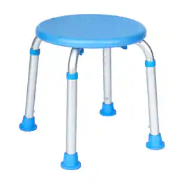 Emma + Oliver - Tool-Free 300 Lb. Capacity, Adjustable Bath & Shower Stool - Blue