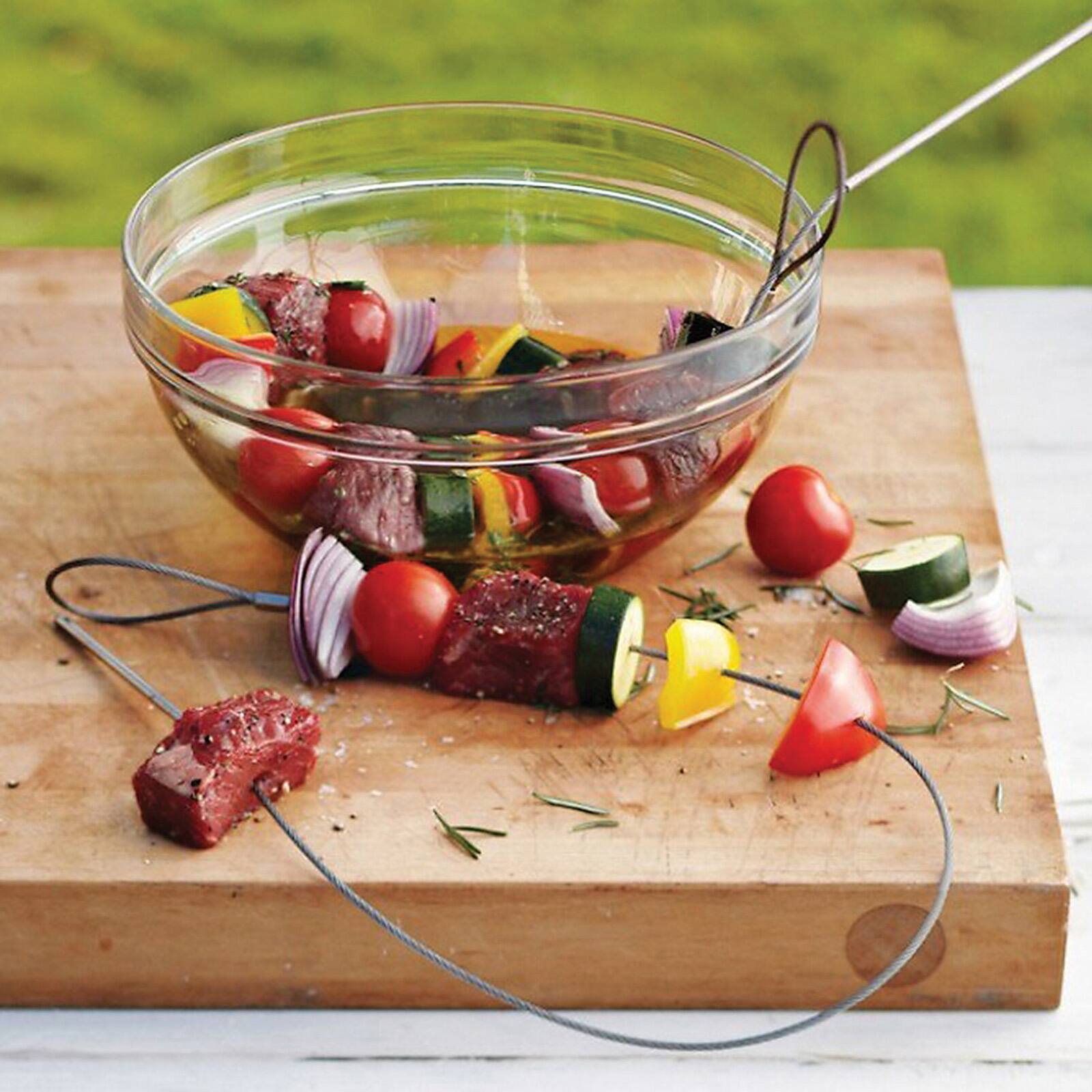 Alt View 5. Norpro - Stainless Steel Flexible BBQ Skewers, Set of 4 - Silver.