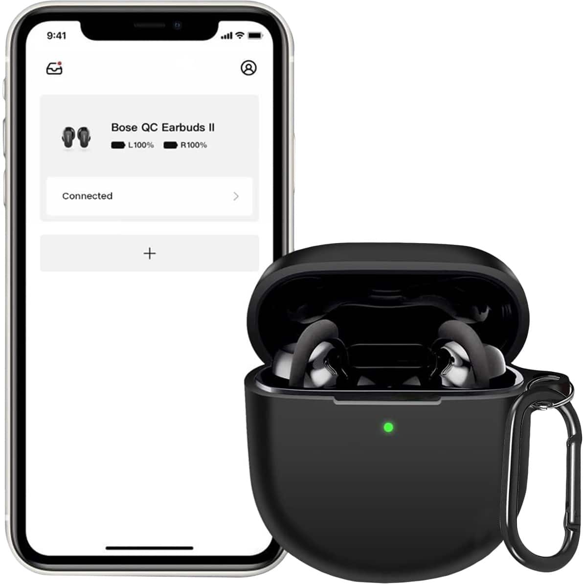 Alt View 13. SaharaCase - Anti-Slip Silicone Case for Bose QuietComfort II and QuietComfort Ultra Headphones - Black.