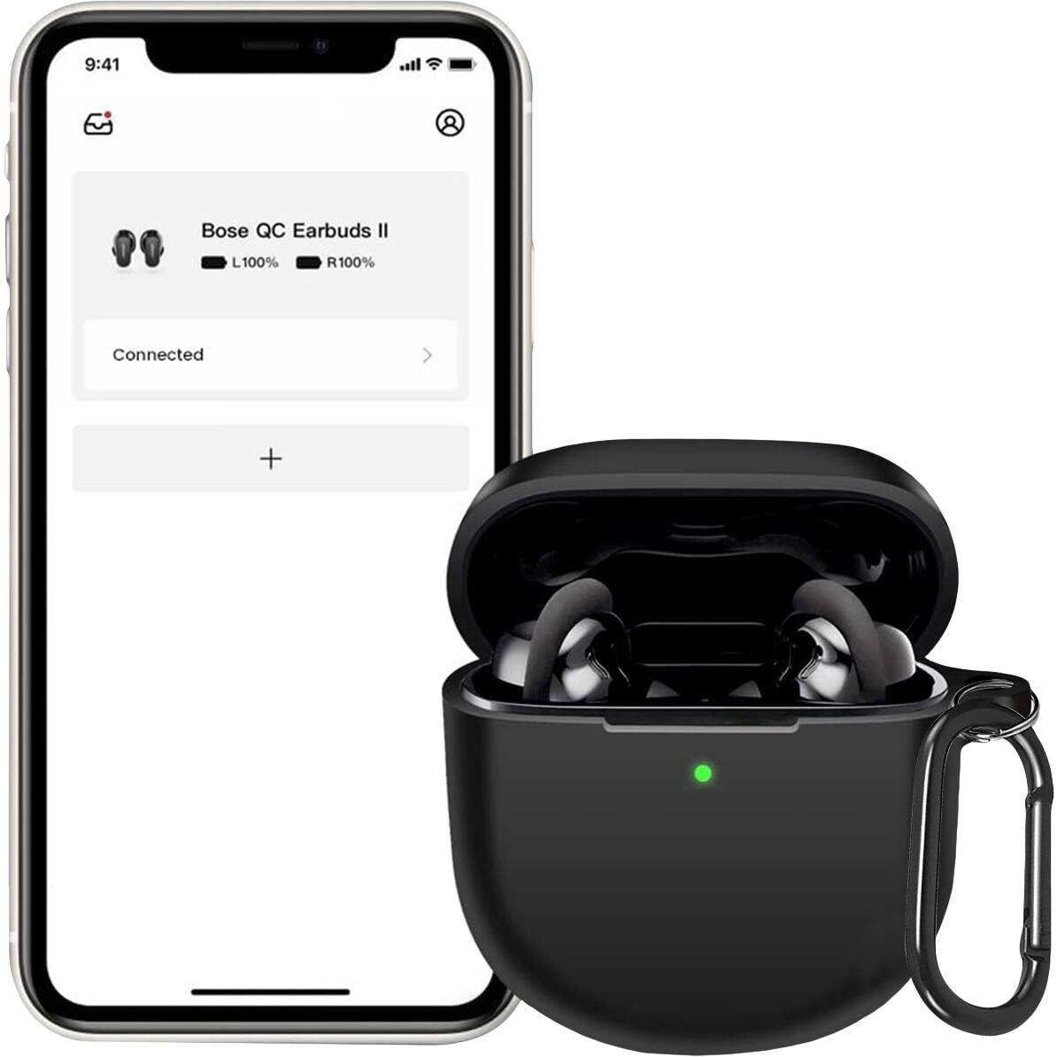 Alt View 13. SaharaCase - Anti-Slip Silicone Case for Bose QuietComfort II and QuietComfort Ultra Headphones - Black.