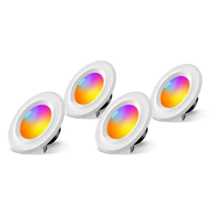 Front. Govee - Smart Recessed Downlight 6inch-4pk - Multi.
