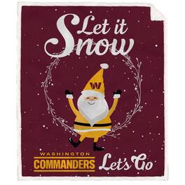 Pegasus - Washington Commanders 50'' x 60'' Let It Snow Sherpa Flannel Fleece Blanket - Multicolor