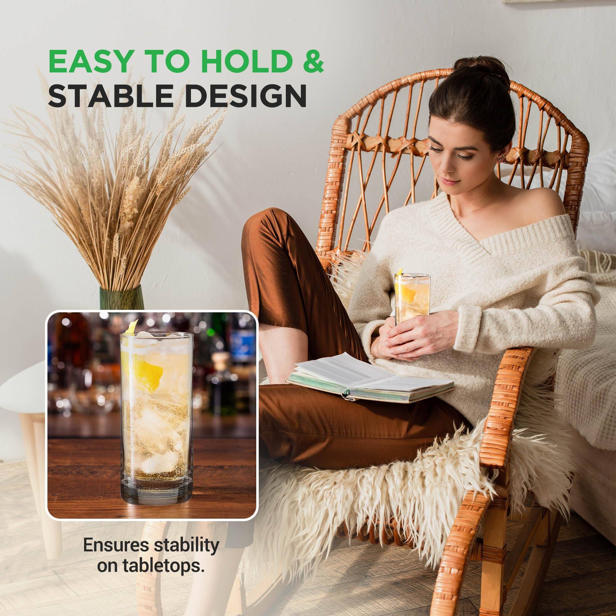 EASY TO HOLD & STABLE DESIGN  
Ensures stability on tabletops.