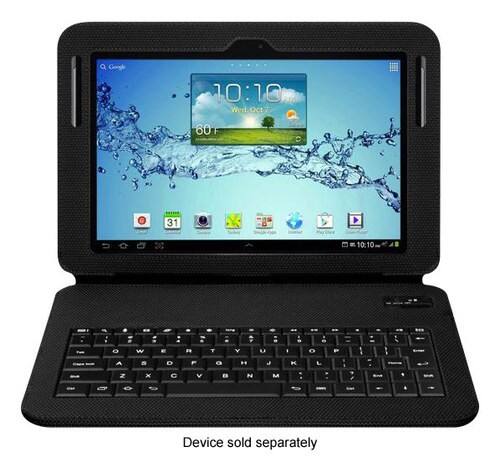 Front Standard. Aluratek - Portfolio Keyboard Case for Samsung Galaxy Tab 2 and Note 10.1 - Black.