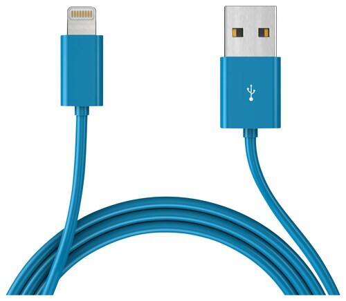 Front Standard. MOTA - 6' Lightning USB Cable - Blue.
