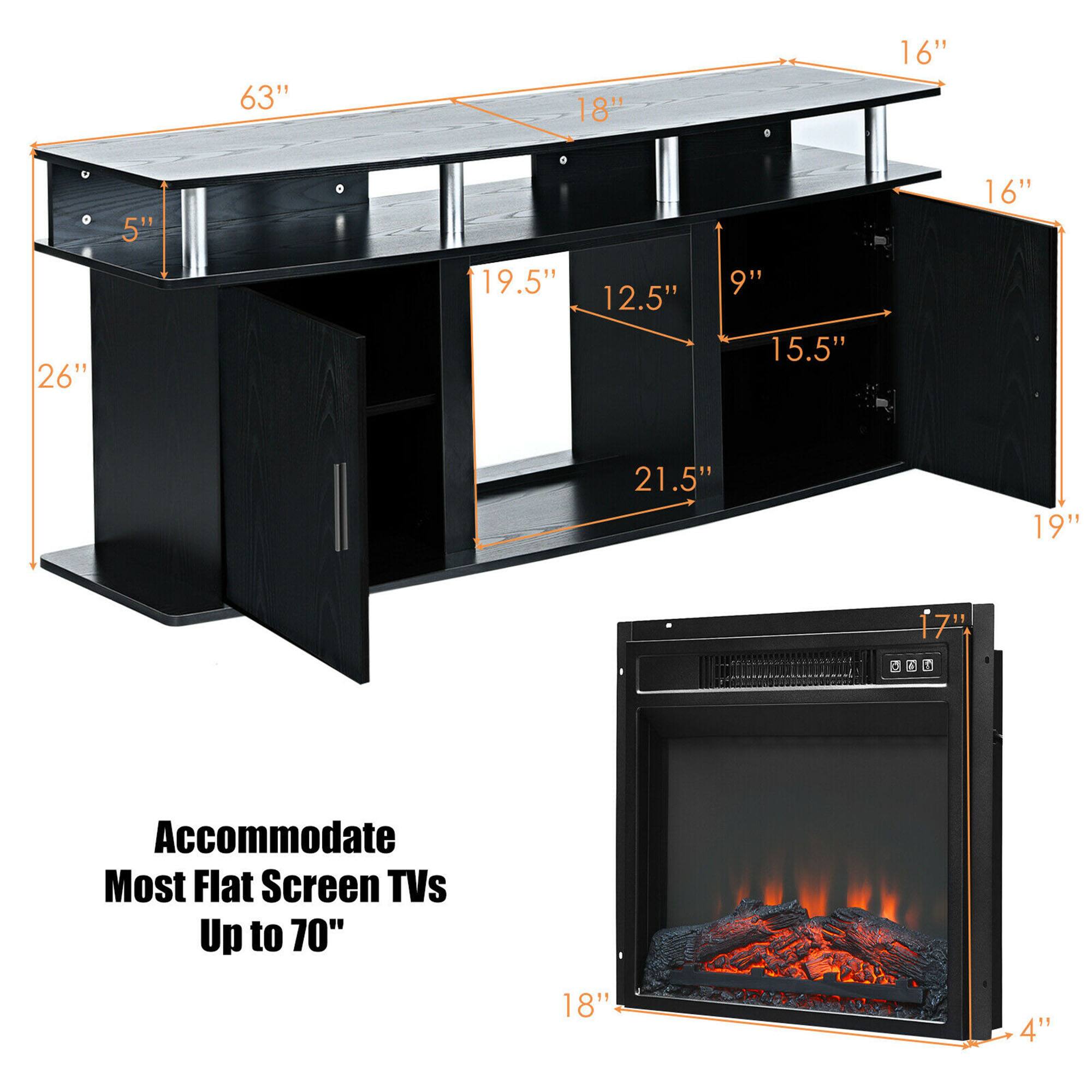 Accommodate Most Flat Screen TVs Up to 70", 63", 18", 16", 26", 5", 19.5", 12.5", 9", 15.5", 16", 21.5", 19", 17", 18", 4"