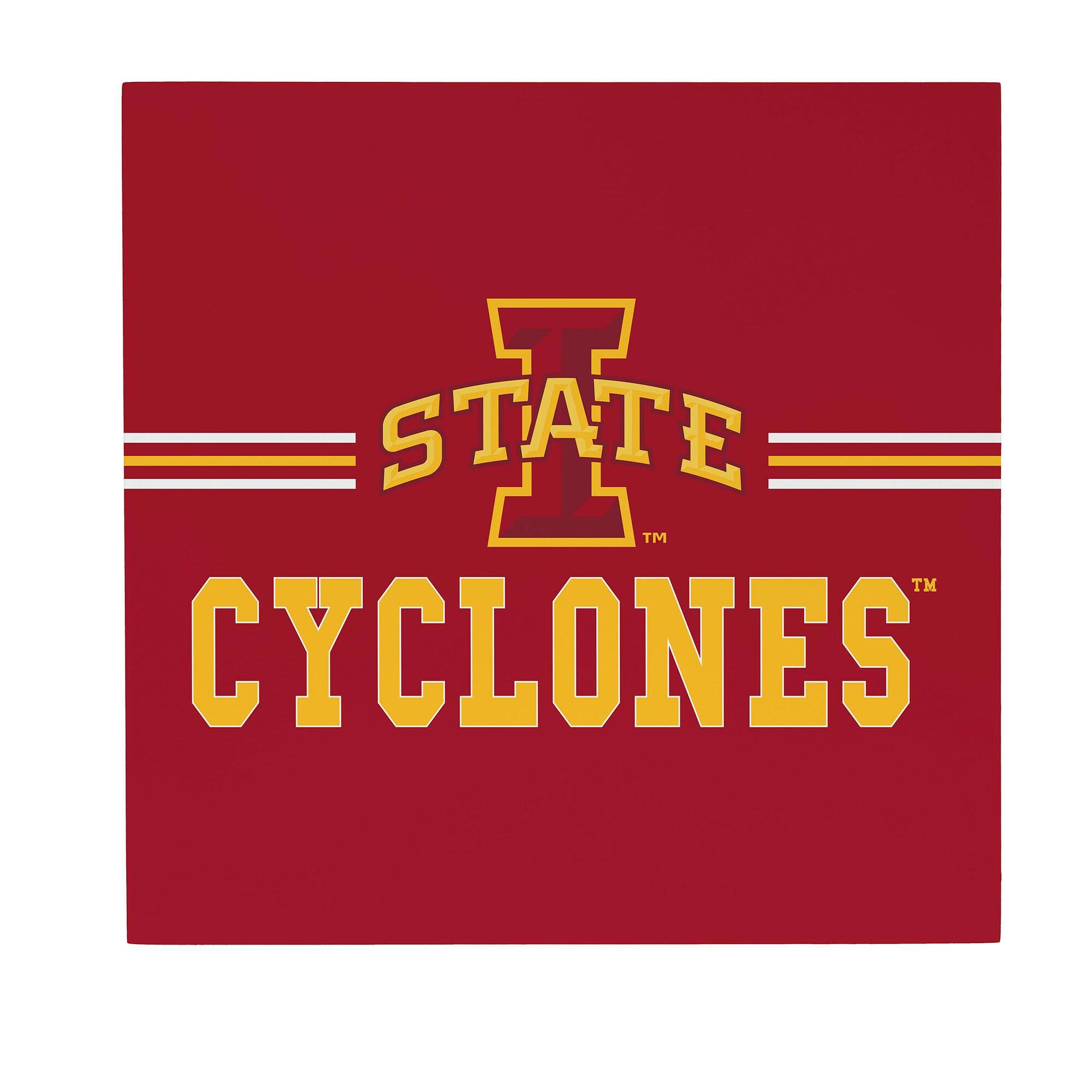 Iowa State Cyclones 12" x 12" Wood Wall Sign