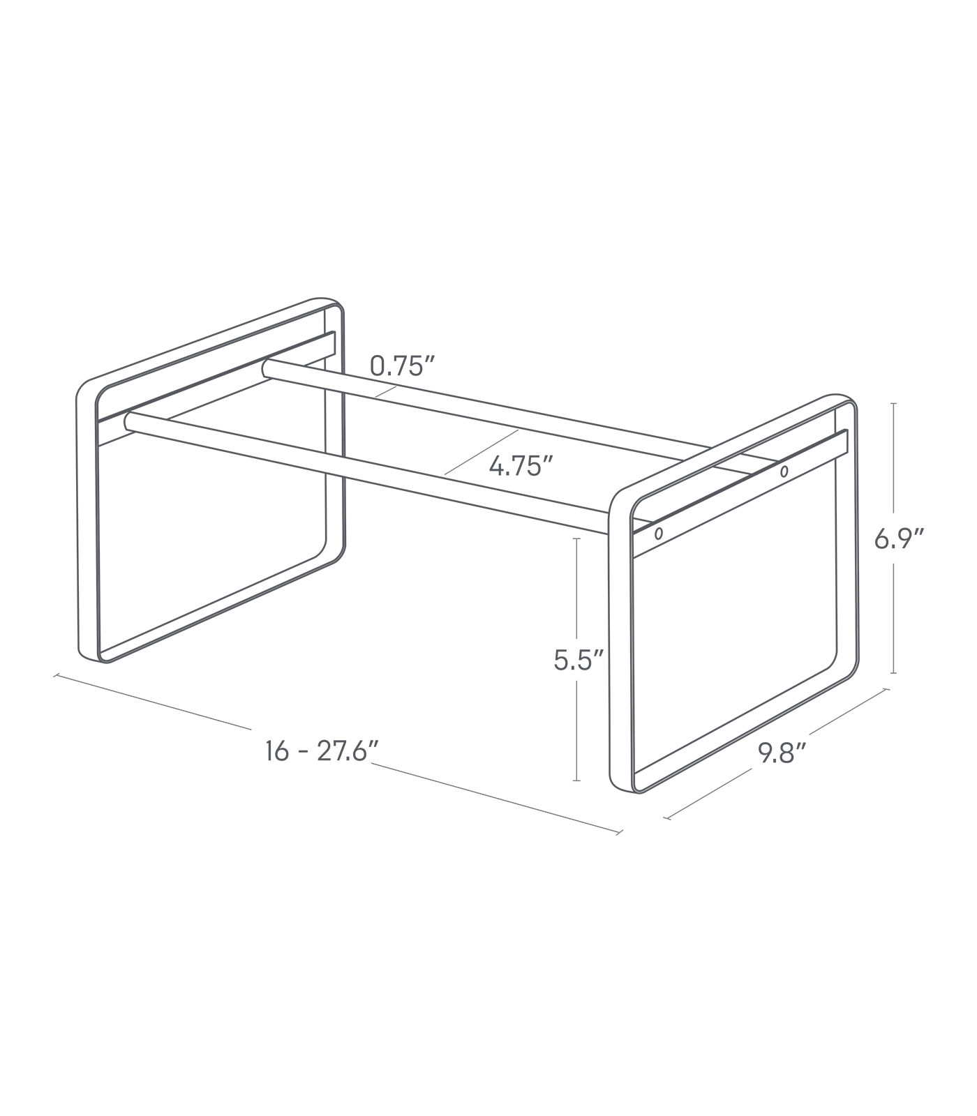 Left. Yamazaki Home - Stackable Shoe Rack (7" H)  - Steel - White.