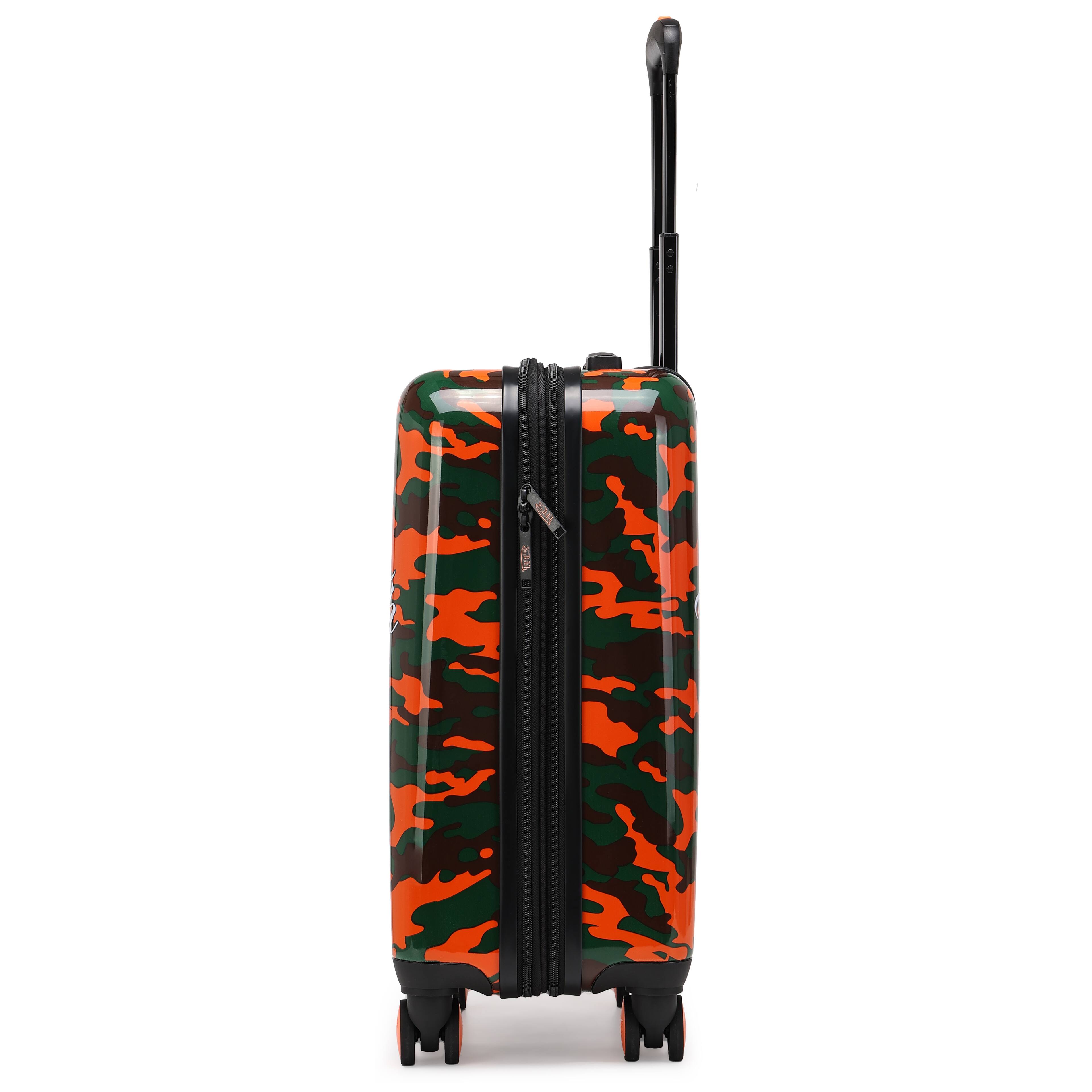 Alt View 3. Von Dutch - Von Dutch Orange Camo 20" Expandable Hardside Spinner Carry-on Suitcase - Orange Camo.