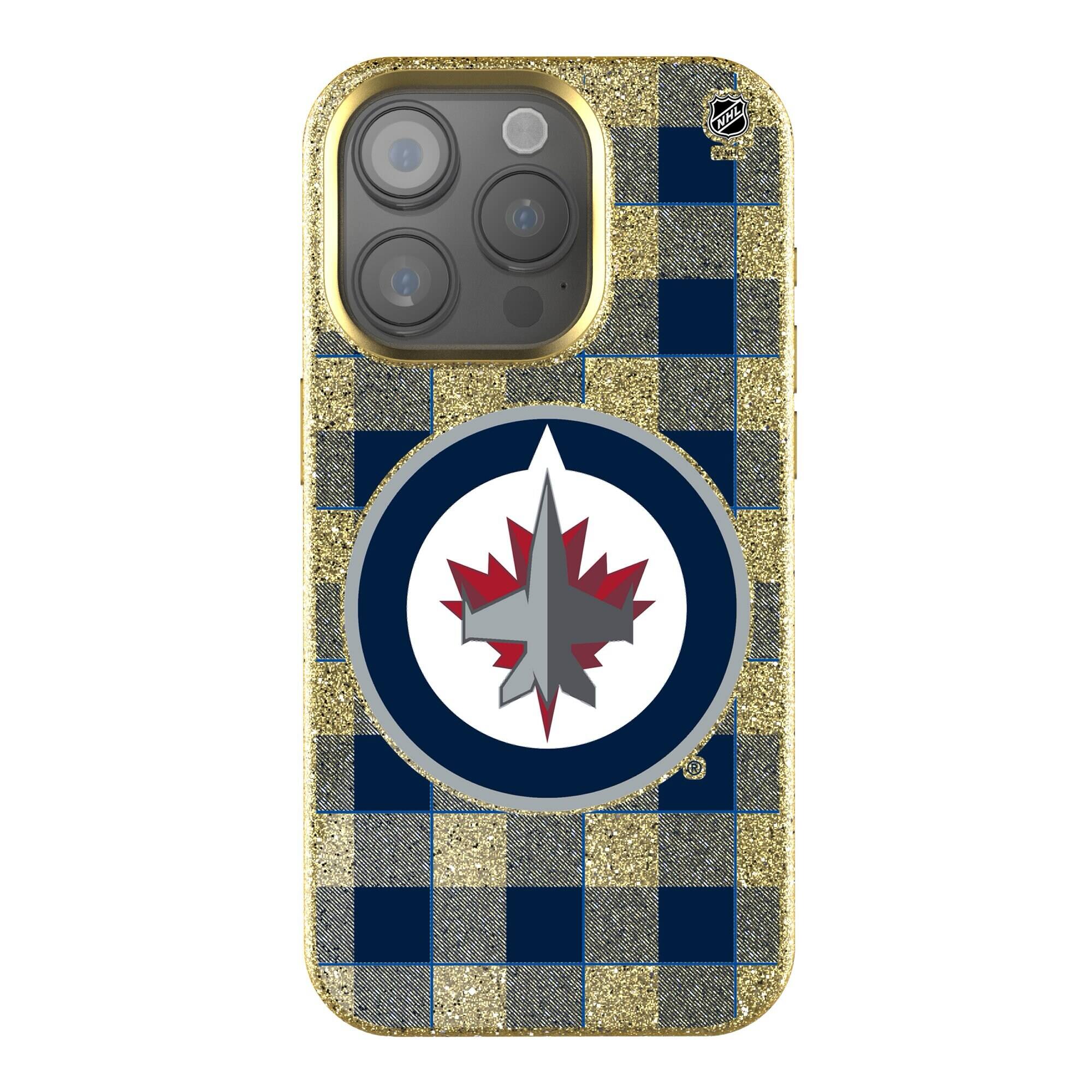 Keyscaper - NHL - Winnipeg Jets Plaid Bling iPhone Case - 16 Plus - Gold price history on PriceWatchPro