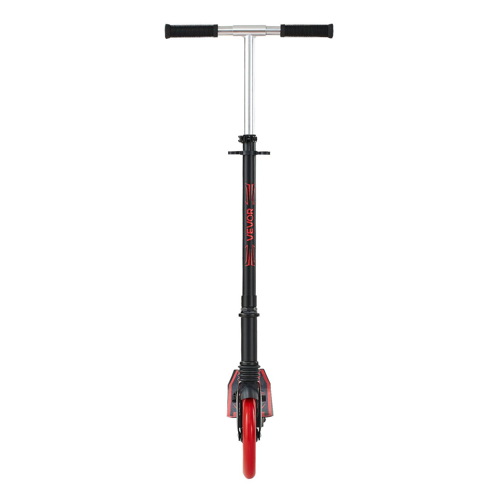 Alt View 5. VEVOR - Kick Scooter for Kids Ages 8+, Teens & Adults, 2-Wheel Toddler Scooter with Adjustable Height Handlebar - Silver + Red.