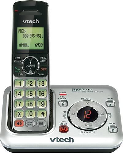 Front Standard. VTech - DECT 6.0 Expandable Cordless Phone with Digital Answering System.