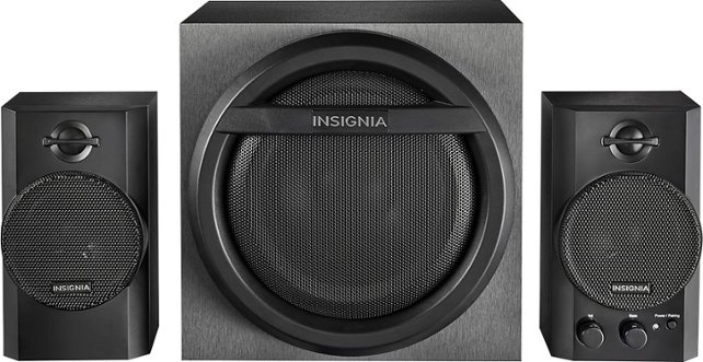 Insignia� - 2.1 Bluetooth Speaker System (3-Piece) - Black - Front Zoom