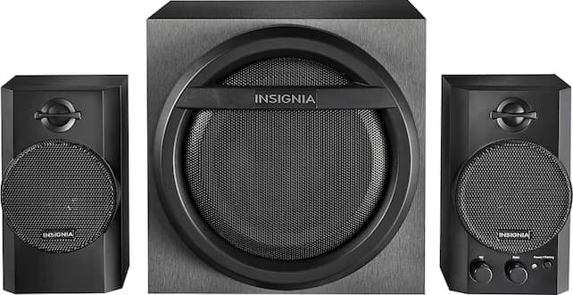 Insignia™ - 2.1 Bluetooth Speaker System (3-Piece) - Black - Front Zoom