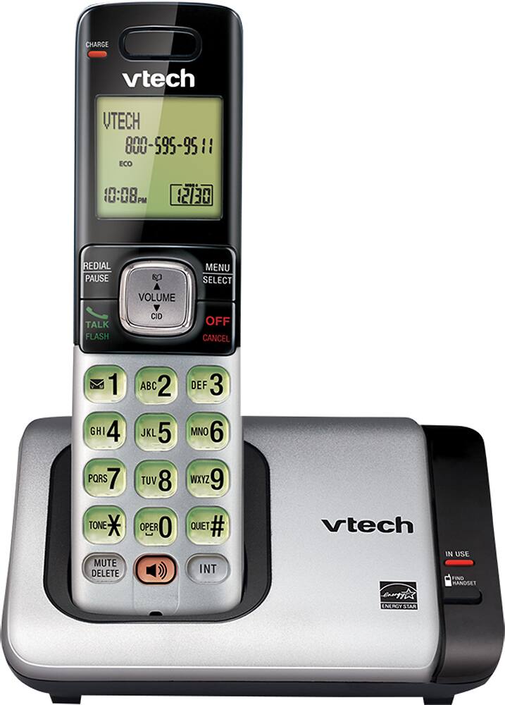 Alt View 11. VTech - CS6419 DECT 6.0 Expandable Cordless Phone System with 1 Handset - Silver.