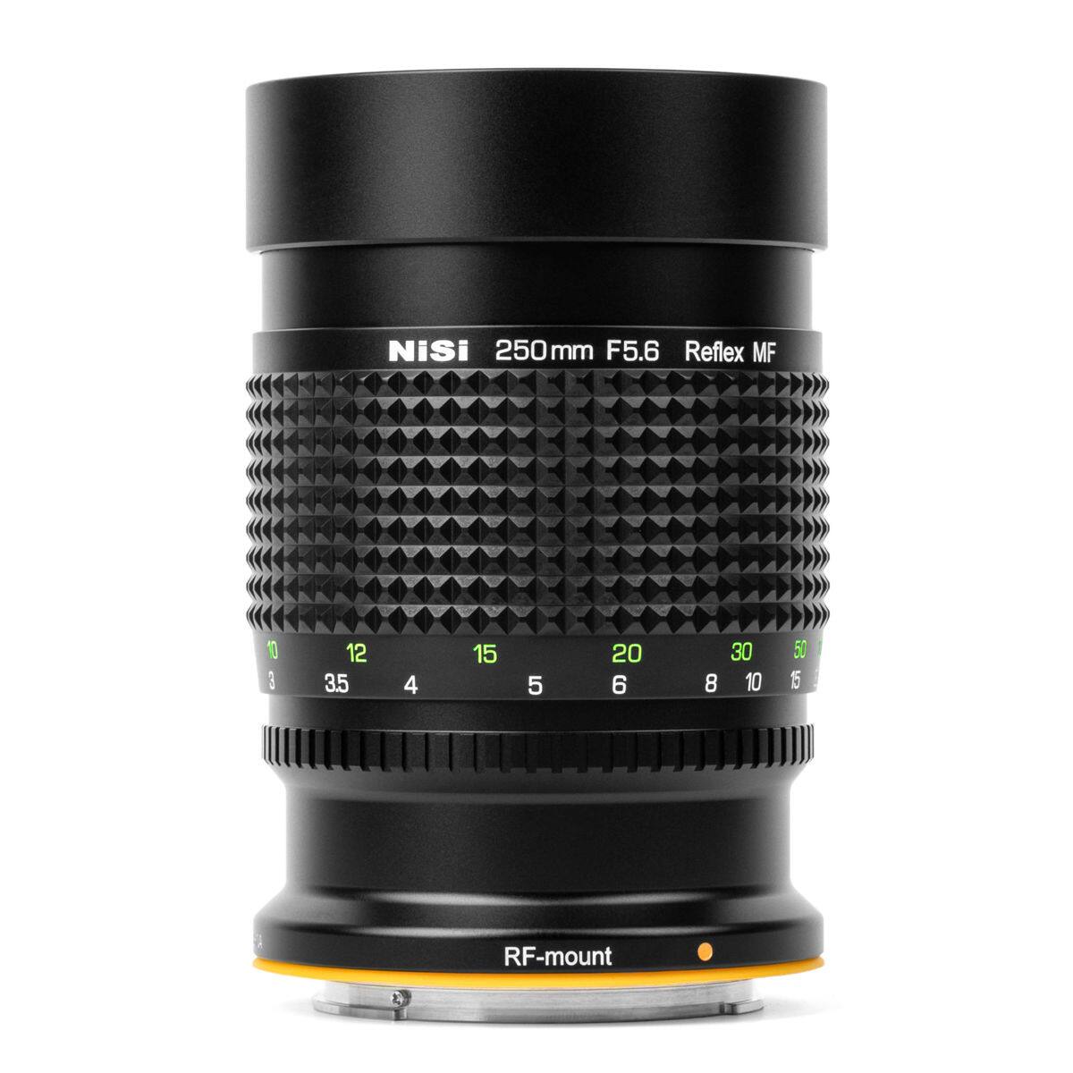 Nisi 250mm F5.6 Reflex MF

10 3
12 3.5
15 4
20 5
30 6
50 10

RF-mount