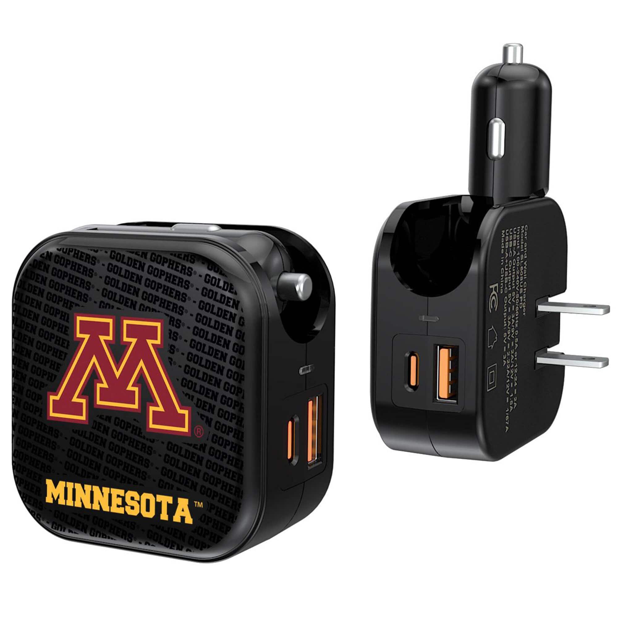 Keyscaper - Black Minnesota Golden Gophers Two-In-One USB A/C Charger - Black price history on PriceWatchPro
