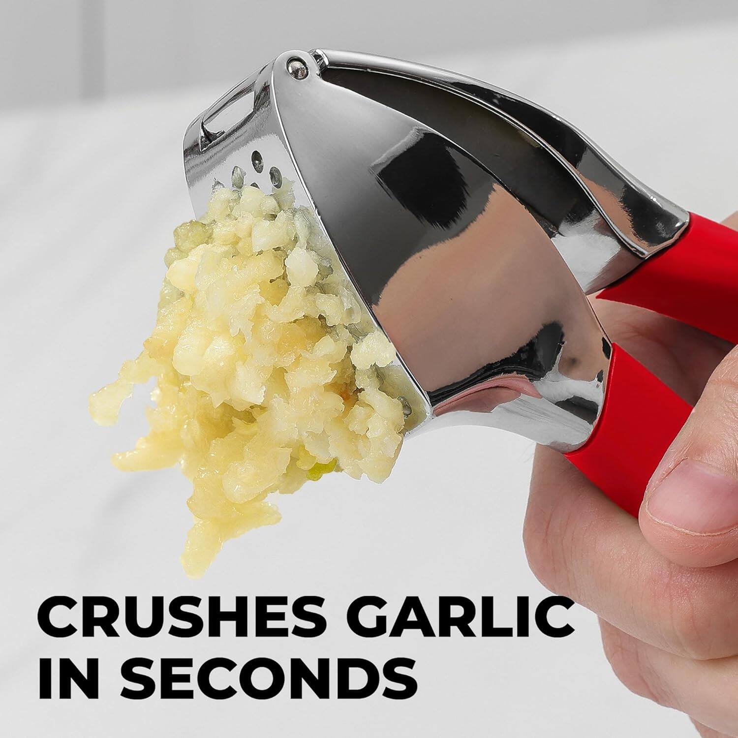 CRUSHES GARLIC IN SECONDS