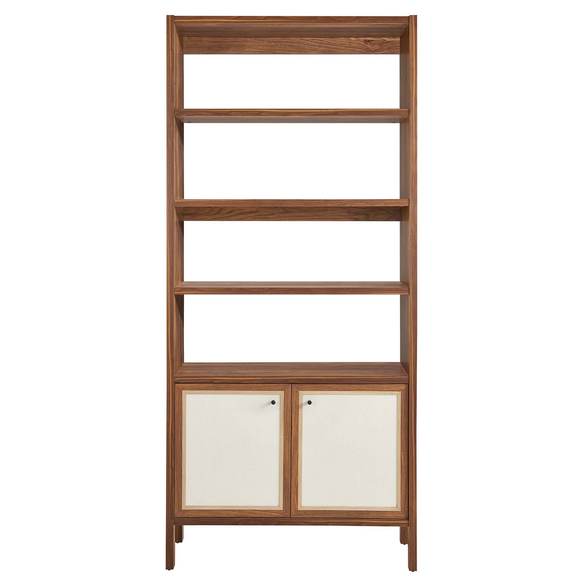 Alt View 4. Modway - Capri 4-Shelf Wood Grain Bookcase by Modway - Walnut.