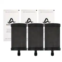 3M - Alexapure Pro 2387 Genuine Replacement Water Filter Black-Made in USA (3 Pack)