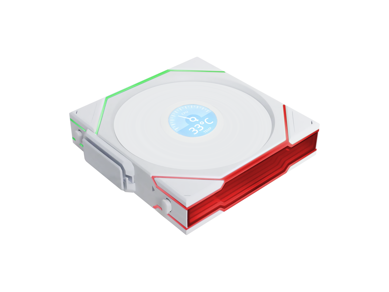 Lian Li - UNI Fan TL LCD 120 Wireless - Reverse Blade, Infinity Mirror, 2.4 GHz Control - (12RTLLCD1W1W) - White