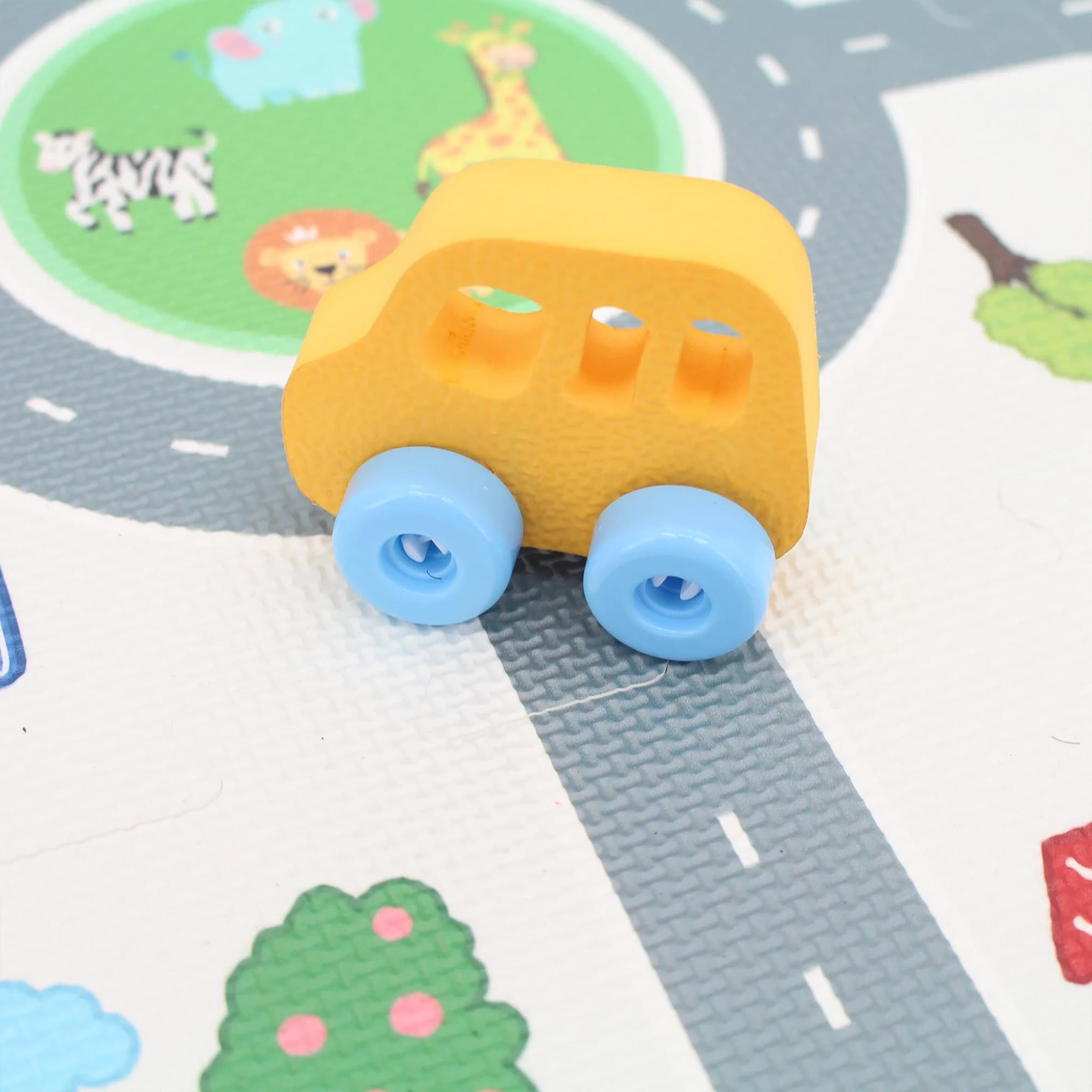 Alt View 2. TriAction Toys - Sunta Play Mat DIY Around The Town and Car | 9 Piece Set - White.