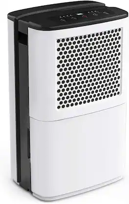 Airplus - 28-Pint Dehumidifier with Drain Hose, 3.8L Tank, Ionizer, Auto Defrost, White/Black