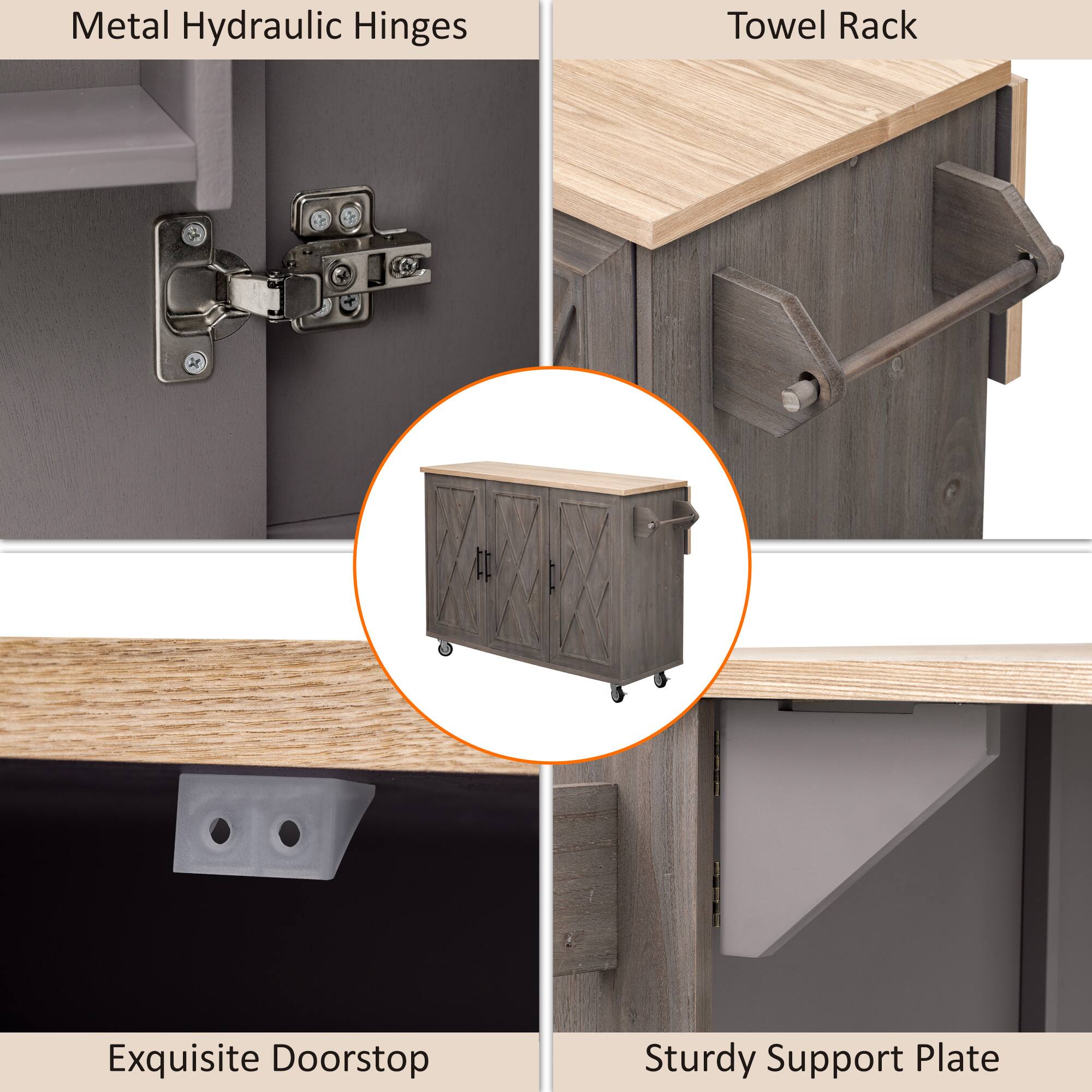 Metal Hydraulic Hinges  
Towel Rack  
Exquisite Doorstop  
Sturdy Support Plate