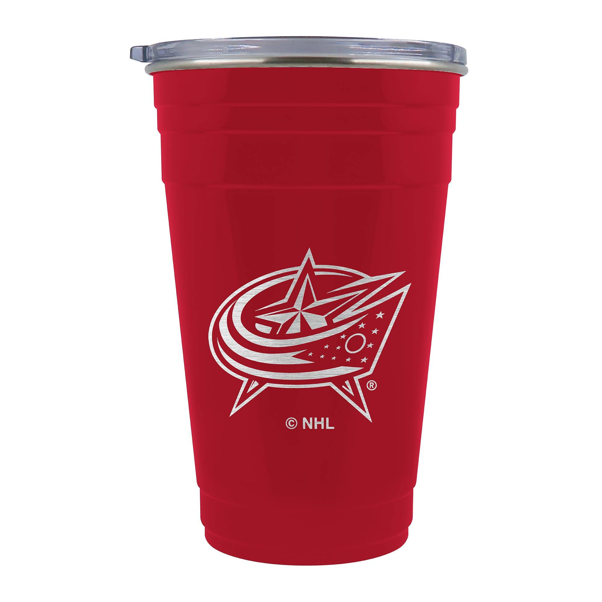 Front. Great American Products - Columbus Blue Jackets 22oz. Tailgate Tumbler - Multicolor.