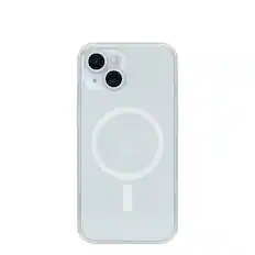 Front. OtterBox - Symmetry Series Soft Shell for MagSafe for Apple iPhone 17e, iPhone 16e, iPhone 15, iPhone 14, iPhone 13 - Clear.