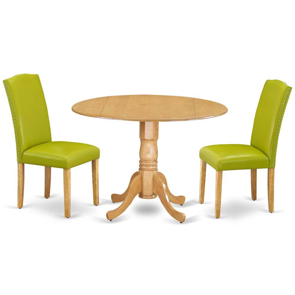 Back. East West Furniture - Dining Room Set Oak - Brown.