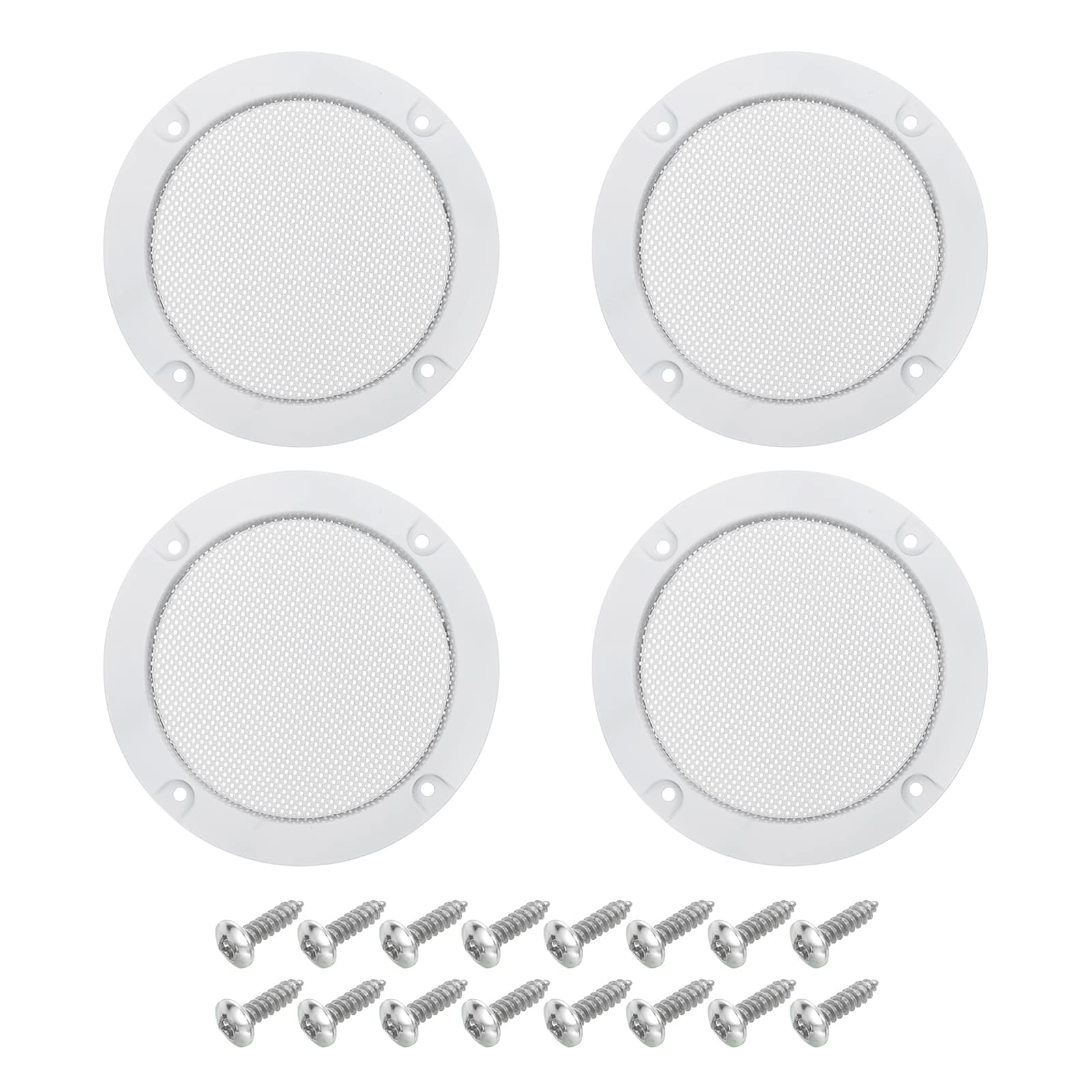 Unique Bargains - 4pcs Speaker Grill Mesh Metal Woofer Guard Protector ABS Frame with Screws for Home Audio Car Speaker - Black White price history on PriceWatchPro