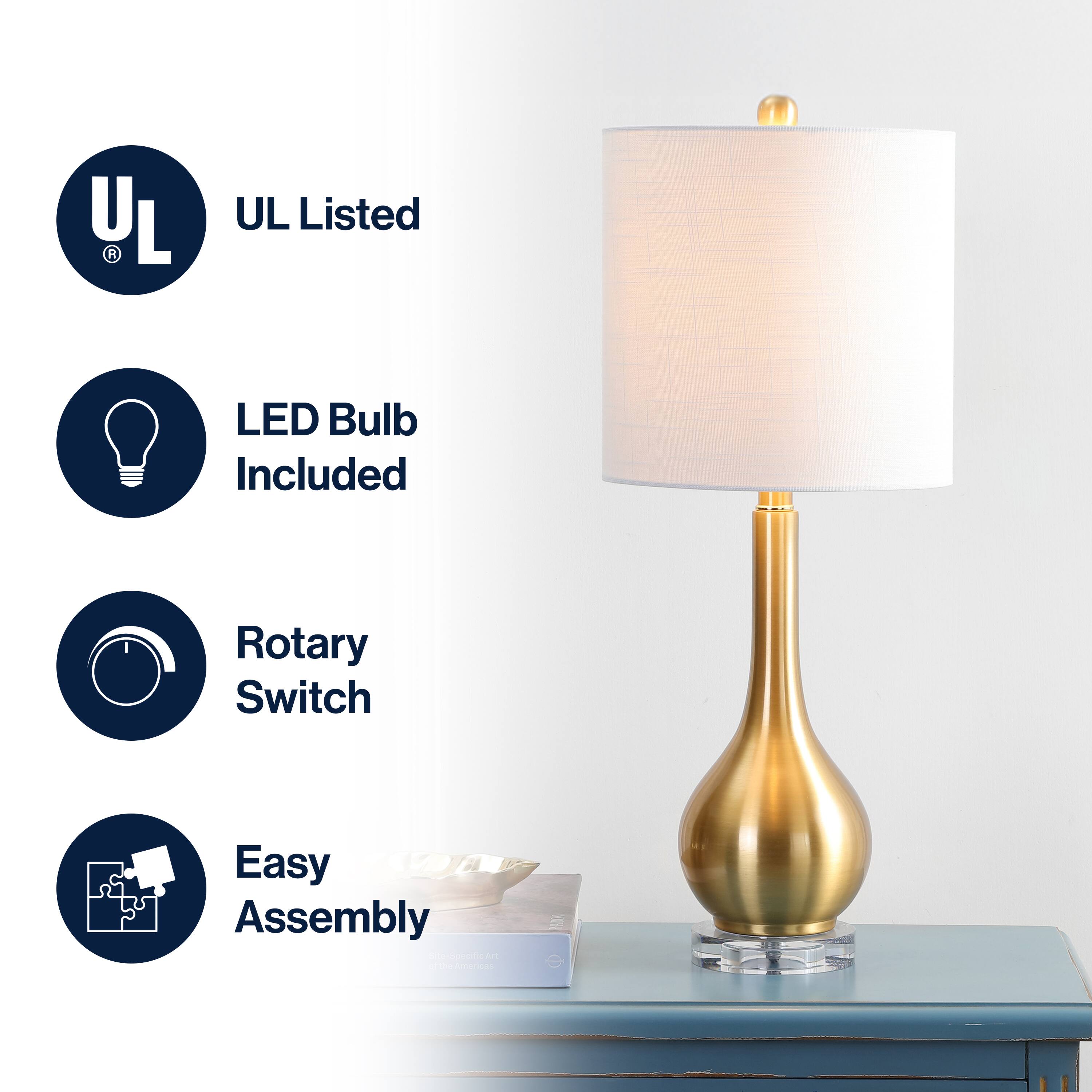 - UL Listed
- LED Bulb Included
- Rotary Switch
- Easy Assembly