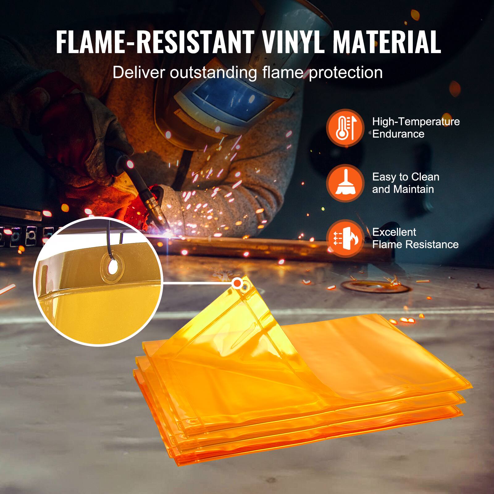 FLAME-RESISTANT VINYL MATERIAL  
Deliver outstanding flame protection

- High-Temperature Endurance
- Easy to Clean and Maintain
- Excellent Flame Resistance