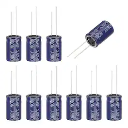Unique Bargains - 12uF 100V Non-Polar Electrolytic Capacitor, 13x21mm, for Audio Tweeter/Speaker Crossover, 10pcs - Blue