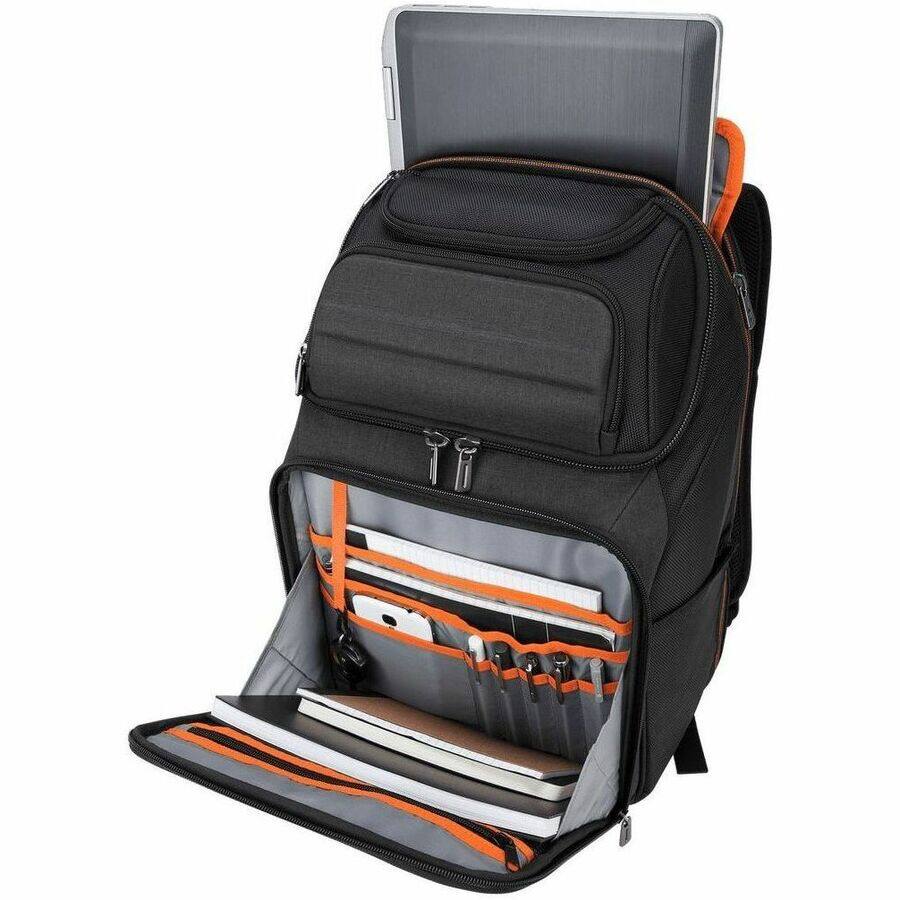 Alt View 4. Targus - Targus CitySmart TSB895 Carrying Case Rugged (Backpack) for 15.6" to 16" Notebook - Gray - TAA Compliant - Water - Charcoal Gray.