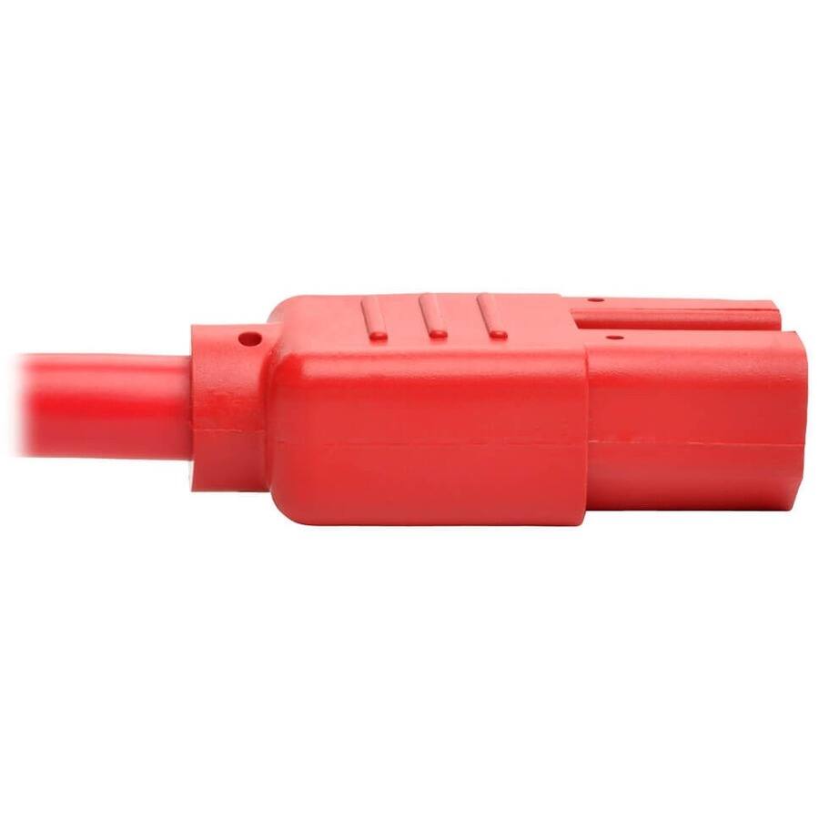 Alt View 3. Tripp Lite - Eaton Tripp Lite Series Power Cord C14 to C15 - Heavy-Duty, 15A, 250V, 14 AWG, 6 ft. (1.83 m), Red - For PDU, UPS - 250 - Red.