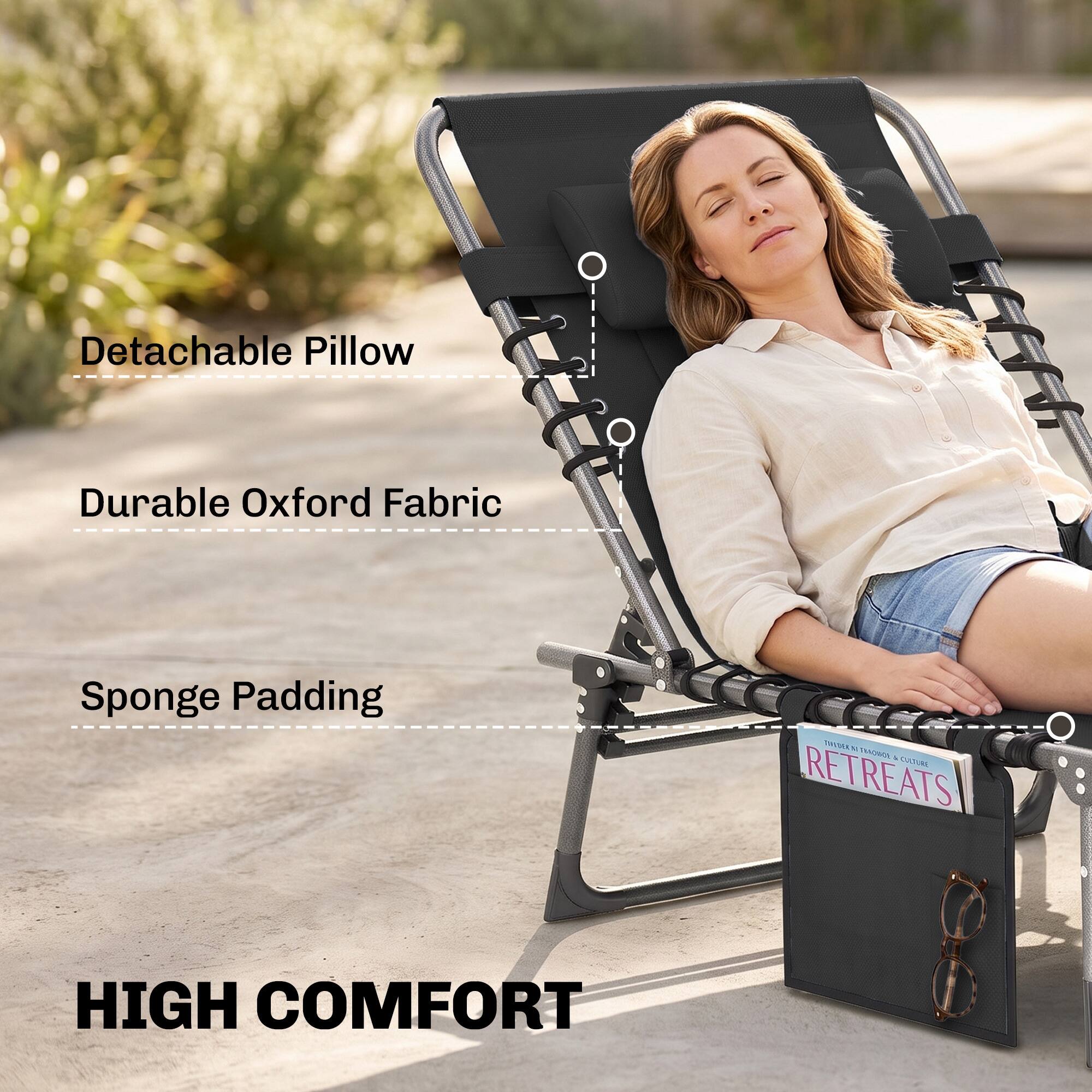 Detachable Pillow  
Durable Oxford Fabric  
Sponge Padding  
RETREATS  
HIGH COMFORT