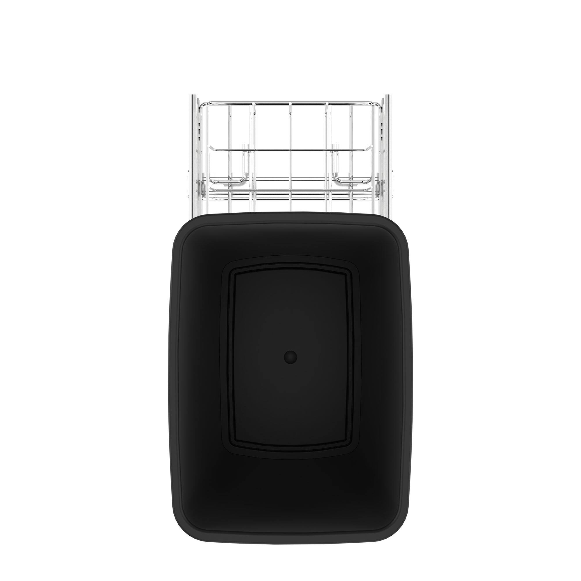 Alt View 8. Rev-A-Shelf - Rev-A-Shelf Pullout Trash Can 35 qt. for Kitchen Cabinets, Black, RV-12KD-18C S - Black.