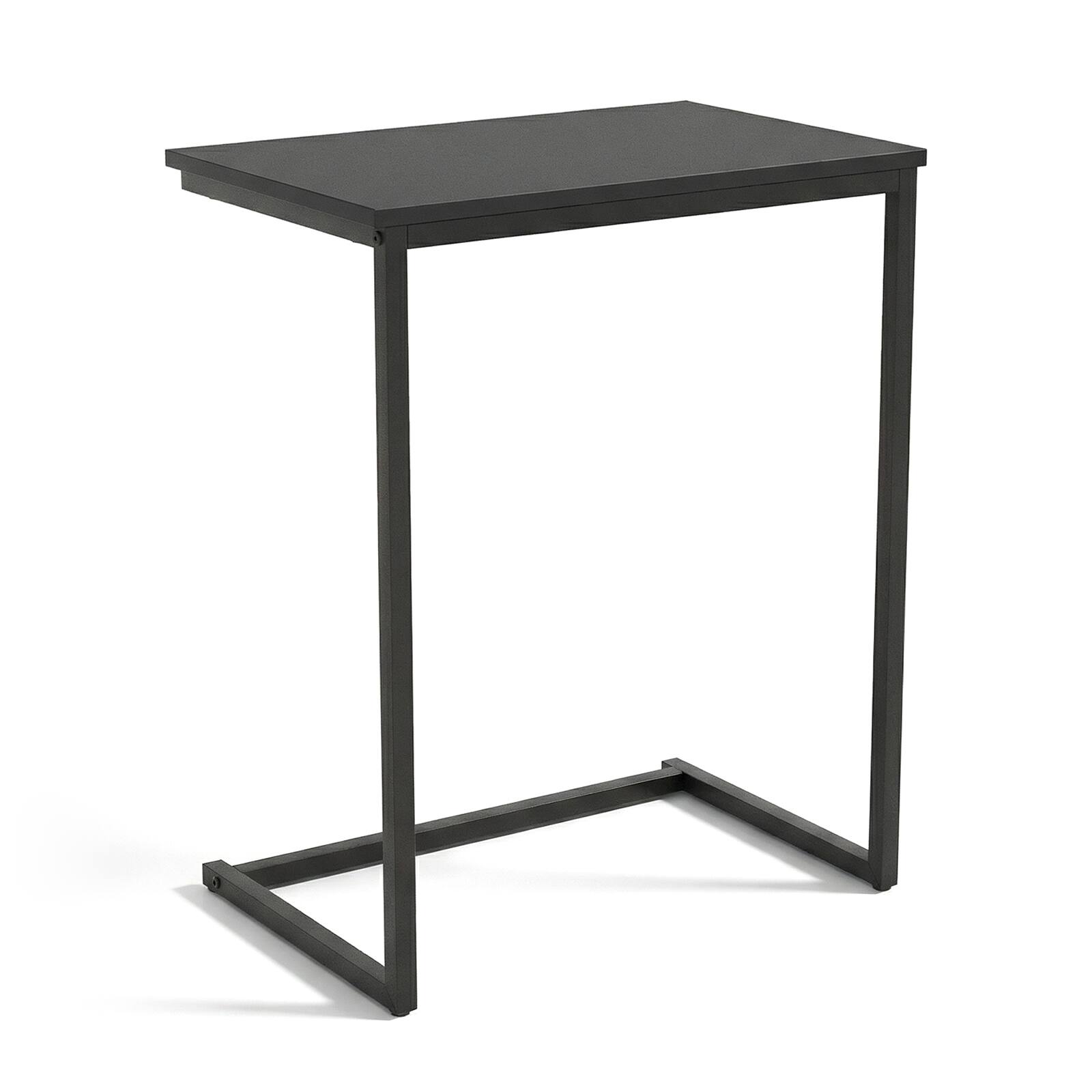 Alt View 9. Gymax - Gymax 2PCS C-shaped End Table Vintage Accent Couch Table w/ Heavy-duty Metal Frame - Black.