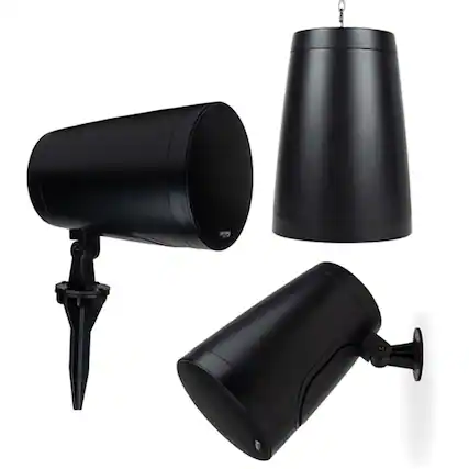 Front. Dayton Audio - WP60XTB Indoor Outdoor Landscape Pendant Speaker 6.5" Woofer, 70V/100V Multi-Taps, 8 Ohms - Black.