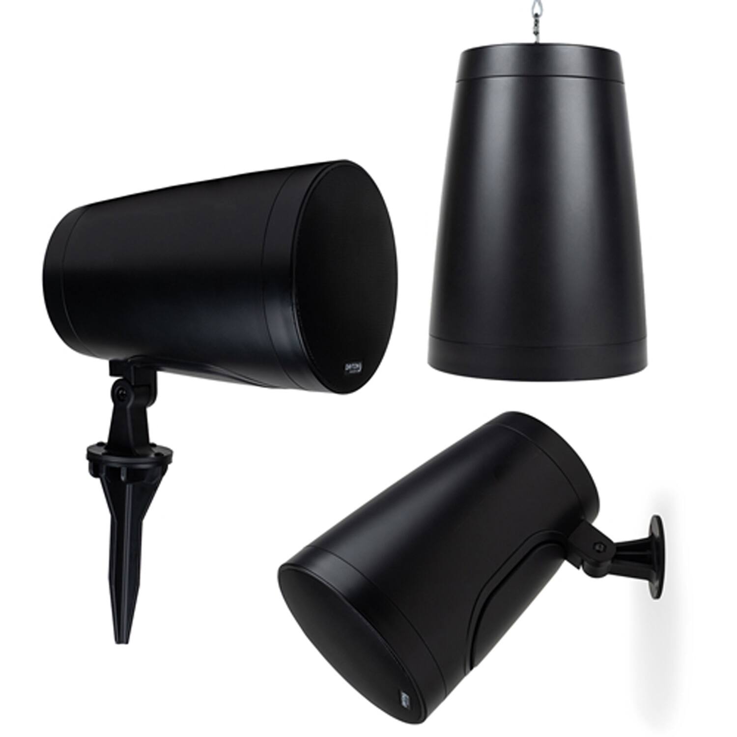 Front. Dayton Audio - Dayton Audio Wp60xtb Wp60xtb Indoor/outdoor/landscape Pendant Speaker With 6.5-in. Woofer, 70v/100v Multi-taps/8 Ohms - black.