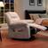 Angle. Bestier - Living Room Bedroom Power Lift Recliner Chair with Massage Modern Reclining Chair - White.