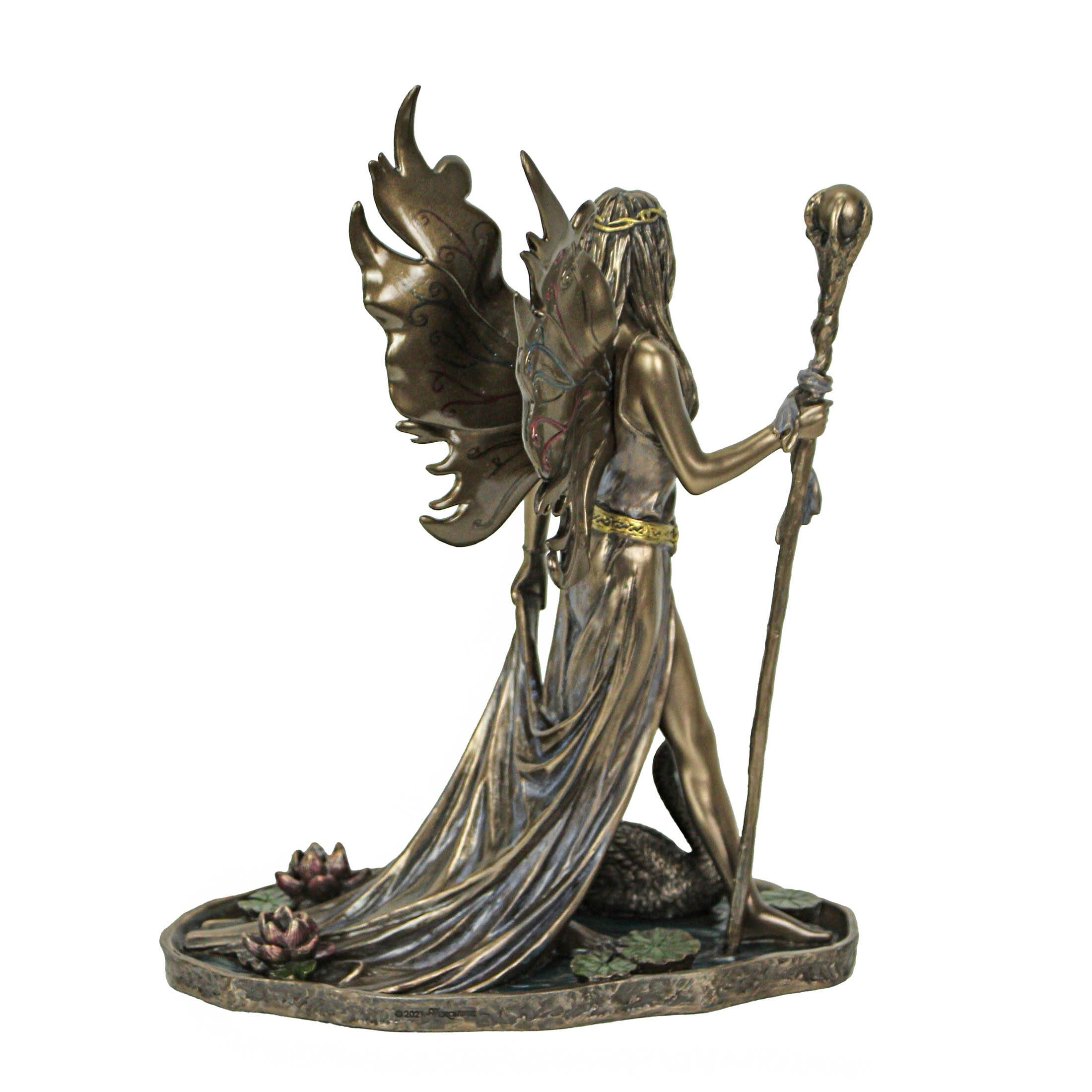 Alt View 2. Veronese Design - Aine Queen of the Fairies Bronze Finish Statue 8.75 Inches High - Multicolored.