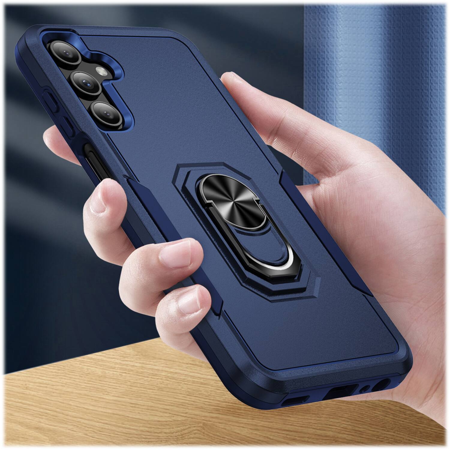 Alt View 15. SaharaCase - ArmorPro Kickstand Case for Samsung Galaxy A15 5G - Blue.