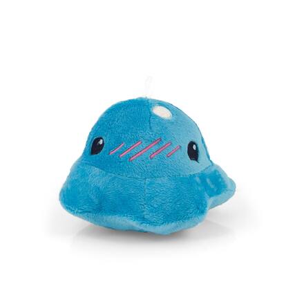 Front. Imaginary People - Slime Rancher Puddle Slime Plush Collectible | Soft Plush Doll | 4-Inch Tall - Blue.