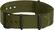 Angle. Clockwork Synergy - 22mm Premium Classic Interchangeable Watch Strap - Army Green.