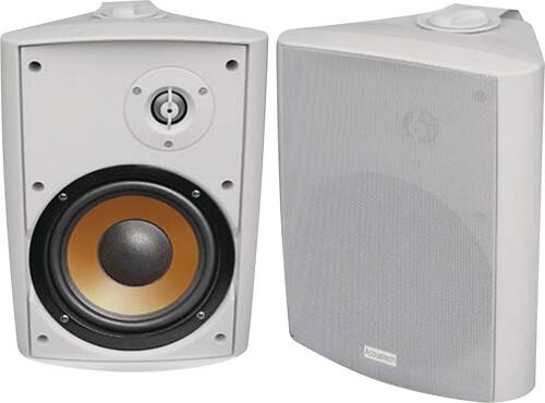 Front Standard. BIC America - Acoustech Series 6-1/2" 2-Way Indoor/Outdoor Speakers (Pair) - White.