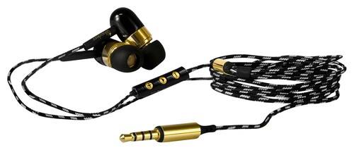 Front Standard. Woodees - Blues Earbud Headphones - Black Lacquer.