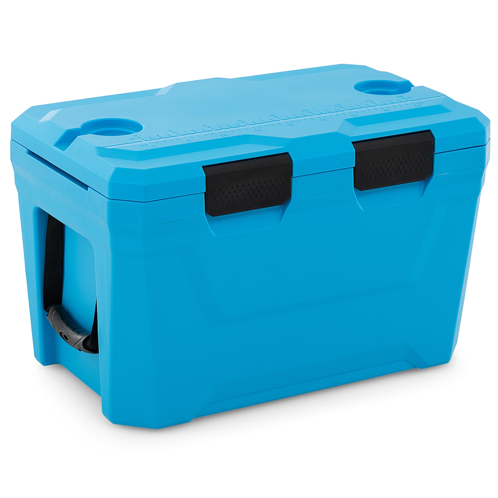 Gymax - 37 QT Insulated Portable Cooler w/2 Cup Holders Bottle Opener & Drain Plug - Blue